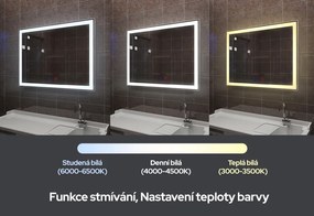 Bezdoteku Nemlžící kúpeľňové zrkadlo s LED osvetlením 80x60 cm KZ1