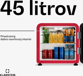 Klarstein Audrey Evo chladič nápojov | 39 x 38 cm | LED vnútorné osvetlenie | 75 W | 42 dB
