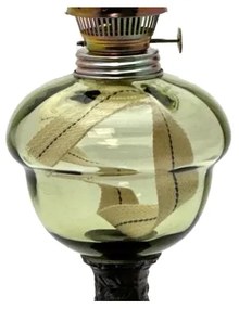 Petrolejová lampa BARBORA 54 cm lesná zelená