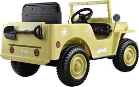 JOKOMISIADA Elektrické vojenské auto Willys na akumulátor na diaľkové ovládanie čierne PA0263