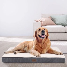 Ortopedické lôžko pre psov, 92 x 69 cm, béžovo-šedé