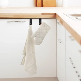 Orion Kovové háčiky na dvere - na utierky, oblečenie RADKA, čierne 2ks