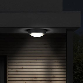 SOLIGHT LED vonkajšie osvetlenie so senzorom Siena, šedé, 20W, 1500lm, 4000K, IP54, 23cm