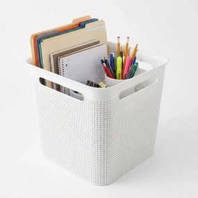 Rotho Úložný box s rúčkami BRISEN 18l, 29x29x29 cm, biely