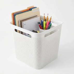 Rotho Úložný box s rúčkami BRISEN 18l, 29x29x29 cm, biely