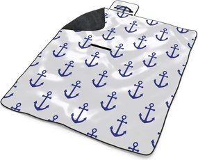 Sablio Plážová deka Modré kotvy: 200x140 cm