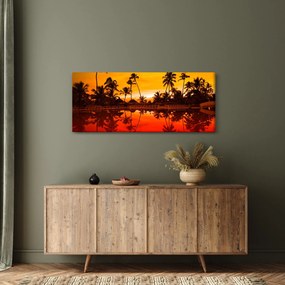 Obraz - Západ slnka nad rezortom (120x50 cm)