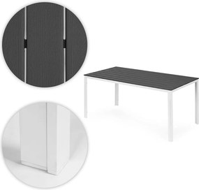 MultiGarden Záhradný stôl 6 miest 156x78 cm - sivý biely MultiGarden