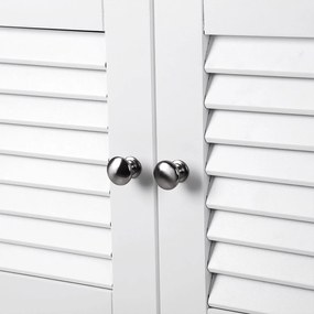 Skrinka pod umývadlo s 2 lamelovými dvierkami, biela