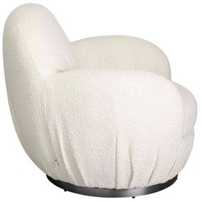 Nube Boucle otočné kreslo biele