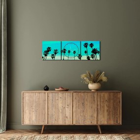 Obraz - Kalifornia (s hodinami) (90x30 cm)
