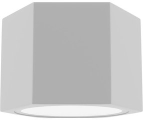 HELLUX Drevené stropné bodové prisadené svietidlo Big Spot HEXA GU10 WHITE 3011109