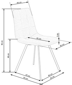 Jedálenská stolička K402 - sivá / čierna