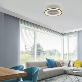 JUST LIGHT. 14447-18 - LED RGBW stmievateľný stropný ventilátor LENO LED/44W/230