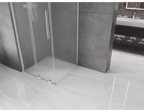 Mexen Velar, sprchový kút s posuvnými dverami 110 x 110 cm, 8mm sklo námraza, chrómová, 871-110-110-31-01