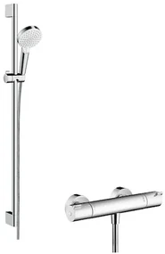 Sprchová batéria Hansgrohe Crometta so sprchovacím setom 150 mm biela/chróm 27813400