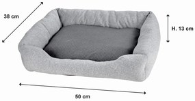Svetlosivý pelech pre psa 50x38 cm Graphene – Love Story