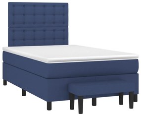 Boxspring posteľ s matracom modrá 120x190 cm látka 3270389