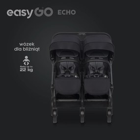 Súrodenecký kočík EasyGo Echo Ebony Black