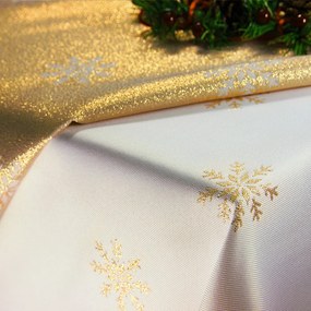 Luxusný Vianočný obrus s vločkami - zlatý Rozmer obrusu (šírka x dĺžka): 120x160cm