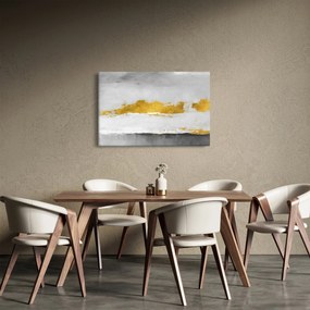 Obraz - Zlaté a šedé ťahy (90x60 cm)