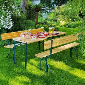 InternetovaZahrada Pivný set s opierkou 170 cm - skladací
