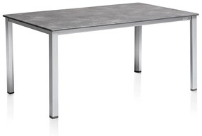 Cubic záhradný jedálenský stôl 160x90 strieborný