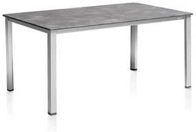 Cubic záhradný jedálenský stôl 160x90 strieborný