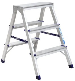 Alumet AD 7203 Hliníkové obojstranné schodíky, 2x 3 stupne, 60 cm