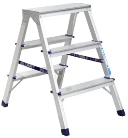 Alumet AD 7203 Hliníkové obojstranné schodíky, 2x 3 stupne, 60 cm