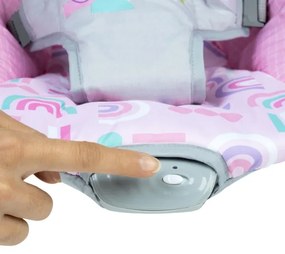 Bright Starts - Detská vibrujúca hojdačka PINK PARADISE 1xLR14