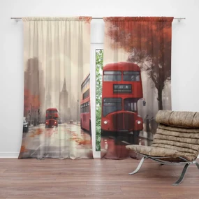 Sablio Záves Londýn Double-decker 1: 2ks 140x250cm
