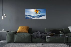 Obraz canvas Man mountain board 125x50 cm