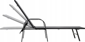 CH Záhradné nastaviteľné lehátko Lein - tmavosivá