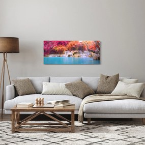 Obraz tyrkysovej lagúny, Laos, Tat Kuang Si (120x50 cm)