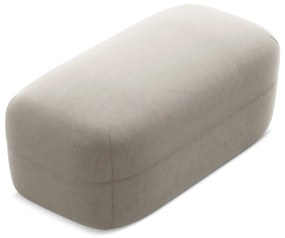 Béžová zamatová podnožka Moana – Makamii