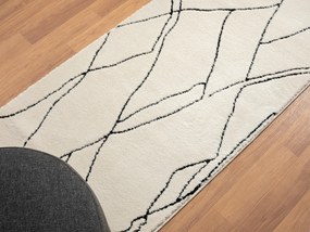 My Flair, Behúň Moroccan Magic CA40047 weiß, 80x250, čiernobiela, obývacia izba