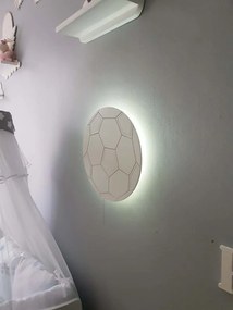 Nočná lampička futbalová lopta - biela, 34 cm