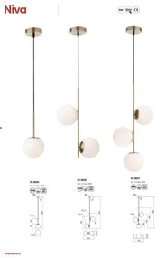 Redo 01-2627 - Luster na lanku NIVA 3xE14/28W/230V
