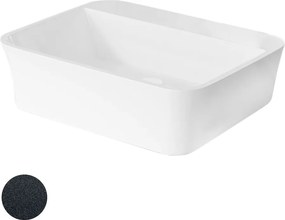 Besco Umývadlo na dosku z liateho mramoru Assos S-Line Glam G UM D 51x41x15 cm, bez otvoru pre batériu