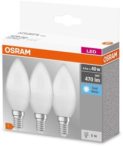 OSRAM LED sviečka E14 4,9W Base CL B40 840 matná 3