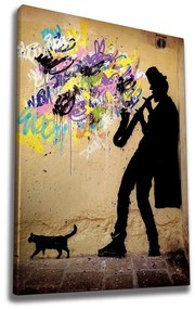 Obraz na plátne Jazzový hráč WY40 70x100 cm