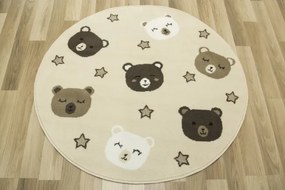 Detský koberec Luna Kids 534455/97955 medvedíky, béžový