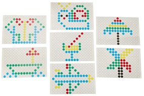 KIK Montessori magnetická tabuľa mozaika farebné bodky žltá 26 x 26 cm