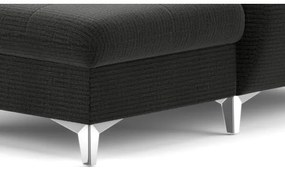 Rozkladacia rohová sedačka CATANIA U ľavá grafit s úložným priestorom