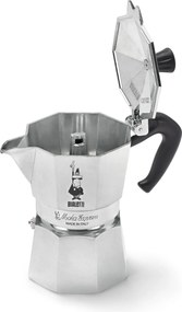 Kávovar na moka kávu Bialetti Moka Express, 130 ml, strieborný