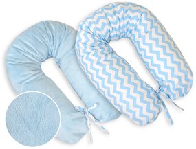 Bobono Relaxačný vankúšik- obojstranný-Simple chevron blue