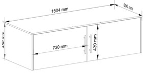 Nástavec na skříň CLP S150 dub sonoma