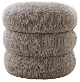 Plyšový puf Boum 40 cm, sivý