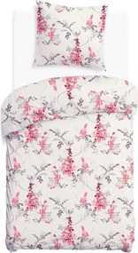 BAVLNENÉ OBLIEČKY COTTONLOVE 140X200 CM, 1KS 70X80 CM KVETY